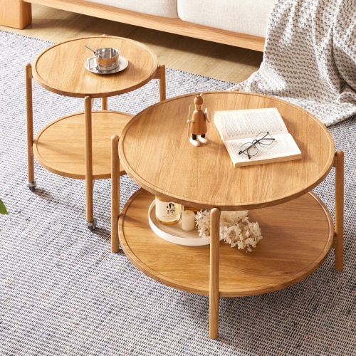 Rosa solid wood coffee table with storage deals